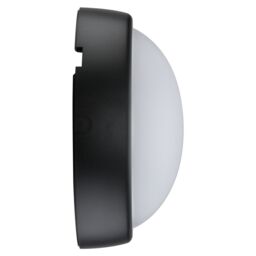 Luceco Fixed Matt Black & White Mains-Powered Led Outdoor Bulkhead Wall Light 450Lm (Dia)16Cm - thumbnail 7