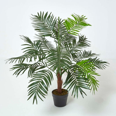 Homescapes Artificial Palm Tree Plant With Pot 100 Cm Handcrafted Green Indoor Decorative Faux House Plant - image 1
