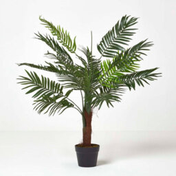 Homescapes Artificial Palm Tree Plant With Pot 100 Cm Handcrafted Green Indoor Decorative Faux House Plant - thumbnail 5