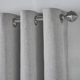 Luxury Living Linen Look Eyelet Ring Top Blackout Curtains Slate - thumbnail 4