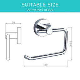 Jassferry New Wall Mounted Toilet Roll Holder Bathroom Paper Holder Without Lid - thumbnail 2