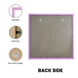 AK Frames Sleek 50X50Cm Pastel Pink Thin Modern Picture Frame - Slim And Design For Posters, Prints And Photos - Elegant Wall Frame Decor - thumbnail 2