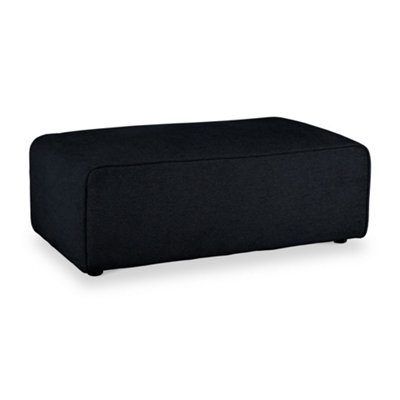 Hugo Deep Blue Xl Footstool - Fully Assembled By Roseland Furniture - image 1