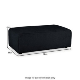 Hugo Deep Blue Xl Footstool - Fully Assembled By Roseland Furniture - thumbnail 4