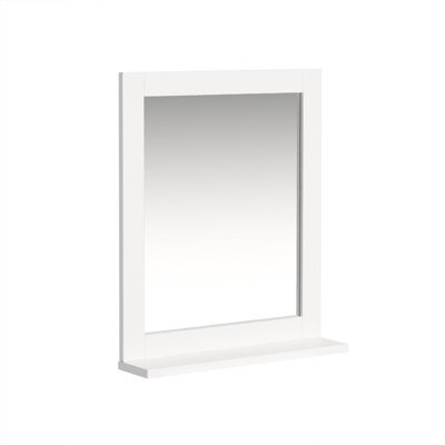 Sobuy Frg129-W, Bathroom Mirror Wall Mounted Shelf For Sink, Toilet Or Bedroom White - image 1