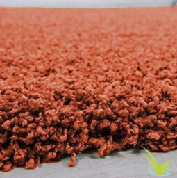 STALWART Modern Shaggy Rug - 5Cm Plush Thick Pile, Non-Slip, Soft Touch Carpet - Washable Area Rugs (Terracotta, 60X110 Cm) - thumbnail 3