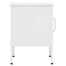 Berkfield Nightstands 2 Pcs White 35X35X51 Cm Steel - thumbnail 4