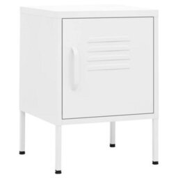 Berkfield Nightstands 2 Pcs White 35X35X51 Cm Steel - thumbnail 2