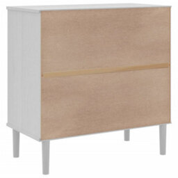 Berkfield Sideboard Senja Rattan Look White 80X40X80 Cm Solid Wood Pine - thumbnail 8