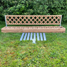 Selections Set Of 5 Wooden Framed Square Trellis Panels (180Cm X 30Cm) With Brackets - thumbnail 2