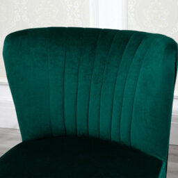 Homcom Velvet Accent Chair Occasional Tub Chair For Living Room, Green - thumbnail 7