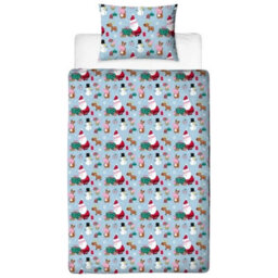 Peppa Pig Pa Pig Santa Reversible Duvet Set Blue/red (Single) - thumbnail 3