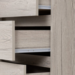 Seconique Malvern 6 Drawer Chest In Beige Urban Snow Finish Recessed Handles - thumbnail 6
