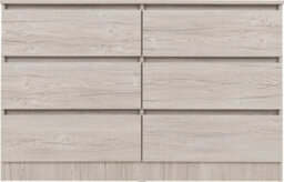 Seconique Malvern 6 Drawer Chest In Beige Urban Snow Finish Recessed Handles - thumbnail 2