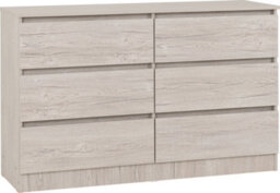 Seconique Malvern 6 Drawer Chest In Beige Urban Snow Finish Recessed Handles - thumbnail 4