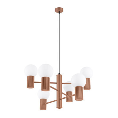 Luminosa Lighting Luminosa Halo Multi Arm Pendant Ceiling Light Mocha 6X G9 - image 1