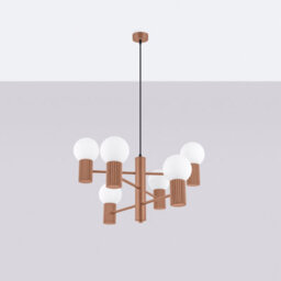 Luminosa Lighting Luminosa Halo Multi Arm Pendant Ceiling Light Mocha 6X G9 - thumbnail 2