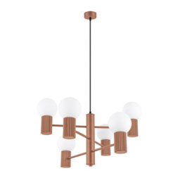 Luminosa Lighting Luminosa Halo Multi Arm Pendant Ceiling Light Mocha 6X G9 - thumbnail 1
