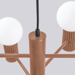 Luminosa Lighting Luminosa Halo Multi Arm Pendant Ceiling Light Mocha 6X G9 - thumbnail 6