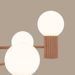 Luminosa Lighting Luminosa Halo Multi Arm Pendant Ceiling Light Mocha 6X G9 - thumbnail 4