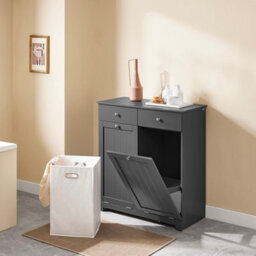 Sobuy Bzr33-Ii-Dg,clothes Cabinet Wardrobe Storage  Wood 78Cm Wide,grey,w78Xd38.5Xh90.5 - thumbnail 6