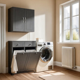 Sobuy Bzr33-Ii-Dg,clothes Cabinet Wardrobe Storage  Wood 78Cm Wide,grey,w78Xd38.5Xh90.5 - thumbnail 7