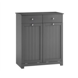 Sobuy Bzr33-Ii-Dg,clothes Cabinet Wardrobe Storage  Wood 78Cm Wide,grey,w78Xd38.5Xh90.5 - thumbnail 1