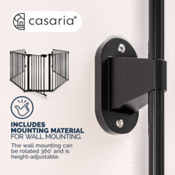Casaria 5 Section Foldable Metal Fireplace Safety Gate With Safety Door Lock, Foldable, 306X77Cm, Fireplace Safety Gate Barrier - thumbnail 8