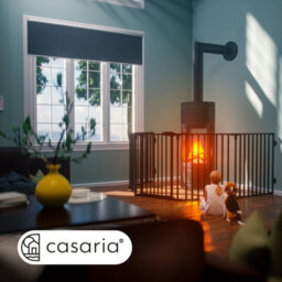 Casaria 5 Section Foldable Metal Fireplace Safety Gate With Safety Door Lock, Foldable, 306X77Cm, Fireplace Safety Gate Barrier - thumbnail 2
