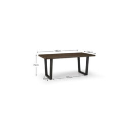 Oakham Premium Huxford 180Cm Dark Oak Dining Table - thumbnail 3