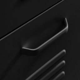 Furniturebox Uk Teksi Black Metal 6 Drawer Sideboard - thumbnail 4