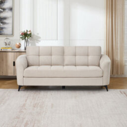 More4Homes Solna 3 Seater Scandi Style Fabric Living Room Sofa (Beige) - thumbnail 7