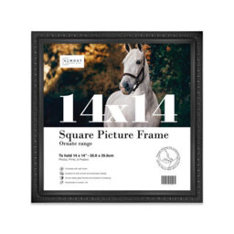14X14 Black Ornate Picture Frame (35.6 X 35.6Cm) Poster, Photo, Artwork, Gallery Wall Or Print - thumbnail 1