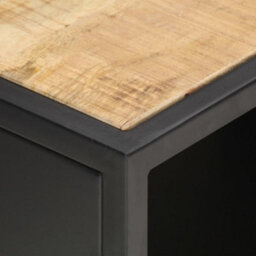 Walplus Tv Cabinet With Carved Door 90X30X40 Cm Rough Mango Wood - thumbnail 5