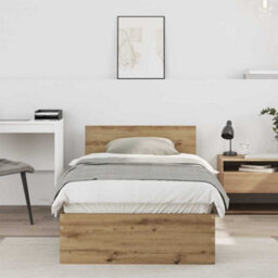 Walplus Bed Frame Artisan Oak 90 X 190 Cm Engineered Wood - thumbnail 1