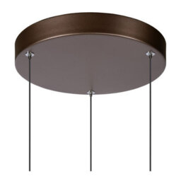 Lucide Margary Modern Pendant Light 28Cm - Led Dim. - 3X4W 2700K - Coffee - thumbnail 3