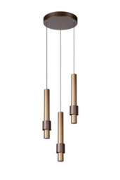 Lucide Margary Modern Pendant Light 28Cm - Led Dim. - 3X4W 2700K - Coffee - thumbnail 2