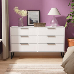 Beijing 6 Drawer Midi Chest Of Drawers In White Matt (Ready Assembled) - thumbnail 1