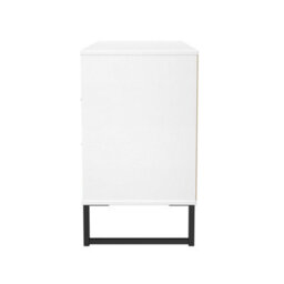 Beijing 6 Drawer Midi Chest Of Drawers In White Matt (Ready Assembled) - thumbnail 3