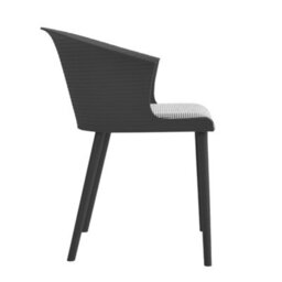 Darphe Dining Chair Set Of 4 Modern Black Dining Chairs - thumbnail 3
