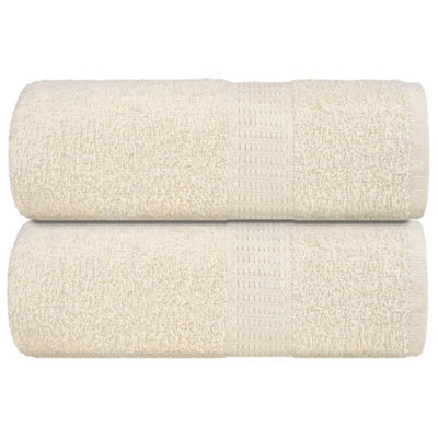 Berkfield Wash Towels 2 Pcs Frogn Cream 30X30 Cm 100% Cotton - image 1