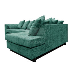 Furnishings For Less UK Monaco Chenille Fabric 5 Seater L Shaped Corner Sofa  Teal Right Hand Facing - thumbnail 2