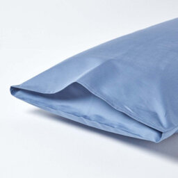 Homescapes Air Force Blue Egyptian Cotton Housewife Pillowcase 1000 Tc, Standard - thumbnail 3