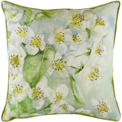 Evans Lichfield Blossoms Pear Hand-Painted Hand-Painted Watercolour Printed Polyester Filled Cushion - image 1