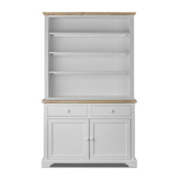 Statement Furniture Florence White Display Cabinet With Height Adjustable Shelves And Cupboard - thumbnail 3