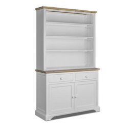 Statement Furniture Florence White Display Cabinet With Height Adjustable Shelves And Cupboard - thumbnail 4