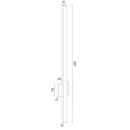 Luminosa Lighting Luminosa Asse 100Cm Integrated Led Wall Lamp Brushed Brass 3000K - thumbnail 2