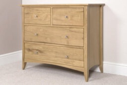 Statement Furniture Edward Hopper Oak 2 Over 2 Chest Of Drawers - thumbnail 2