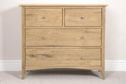 Statement Furniture Edward Hopper Oak 2 Over 2 Chest Of Drawers - thumbnail 1