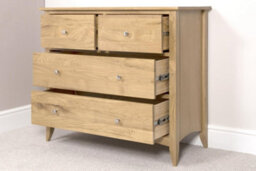 Statement Furniture Edward Hopper Oak 2 Over 2 Chest Of Drawers - thumbnail 3